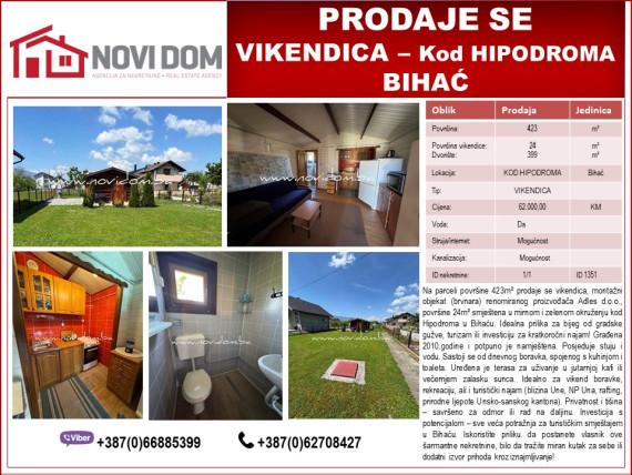 PRODAJE SE - Vikendica - Kod hipodroma - BIHAĆ