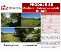 PRODAJE SE - Zemljište - Mušanovića mahala - BIHAĆ