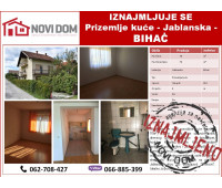 IZNAJMLJENO - Prizemlje kuće - Jablanska - BIHAĆ