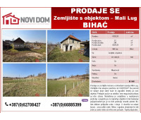 PRODAJE SE - Zemljište s objektom - Mali Lug - BIHAĆ