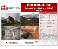 PRODAJE SE - Devastiran objekat - Ripač - BIHAĆ