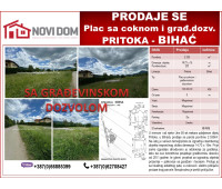 PRODAJE SE - Zemljište - Plac - PRITOKA - BIHAĆ